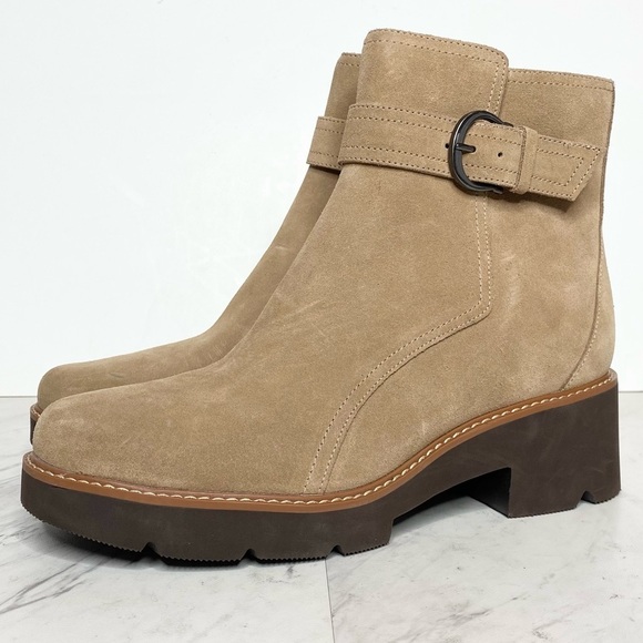 New! Naturalizer Dasha Tan Suede Bootie 9 1/2 - Picture 1 of 14